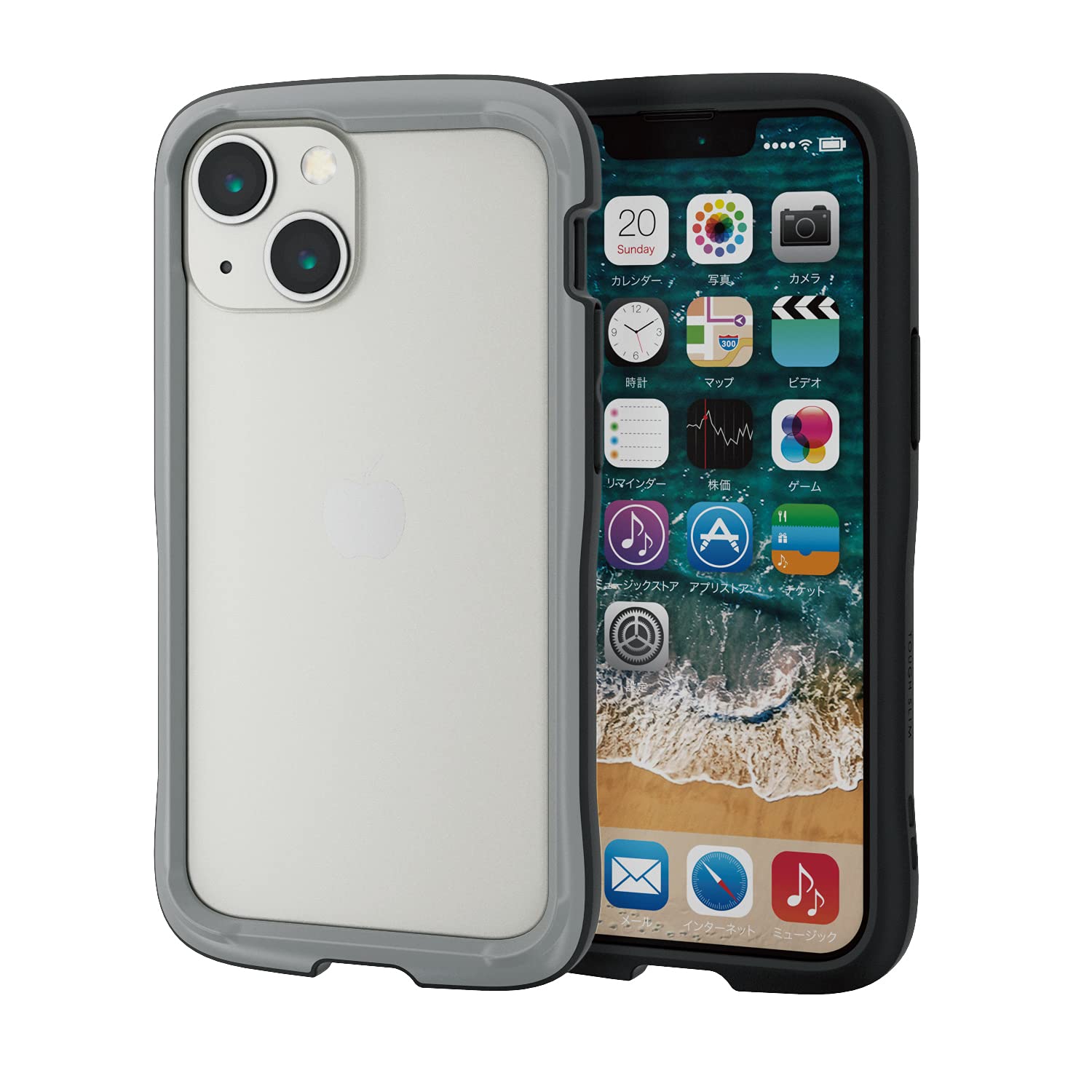 Amazon.co.jp: エレコム iPhone 13 mini ハイブリッドバンパーケース